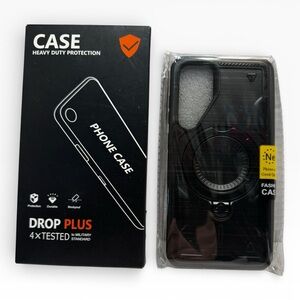 Samsung Galaxy S24 Plus Magnetic Kickstand Black Phone Case